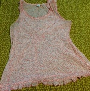 Lightweight pink floral tank